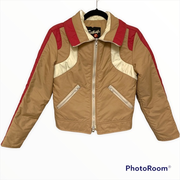 Sold ~~~Vintage 1970’s sportscaster ski snowsuit set jacket & bib detachable XS - Picture 4 of 16